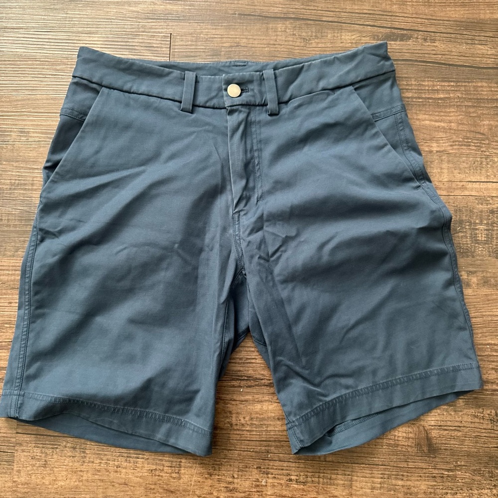 Lululemon Athletica Blue Flat Front Shorts